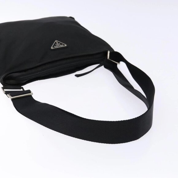 PRADA Shoulder Bag Nylon Black Silver Auth - Picture 5 of 15